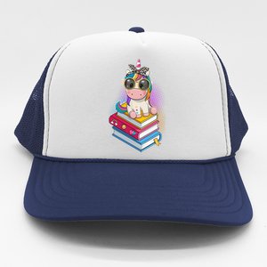 Cute Book Lover Unicorn Back to School Trucker Hat