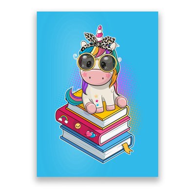 Cute Book Lover Unicorn Back to School Poster