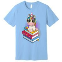 Cute Book Lover Unicorn Back to School Premium T-Shirt