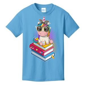 Cute Book Lover Unicorn Back to School Kids T-Shirt