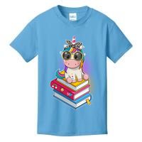 Cute Book Lover Unicorn Back to School Kids T-Shirt
