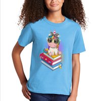 Cute Book Lover Unicorn Back to School Kids T-Shirt