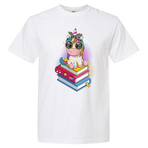 Cute Book Lover Unicorn Back to School Garment-Dyed Heavyweight T-Shirt