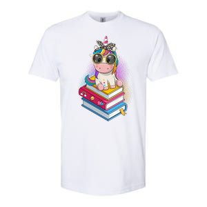 Cute Book Lover Unicorn Back to School Softstyle CVC T-Shirt