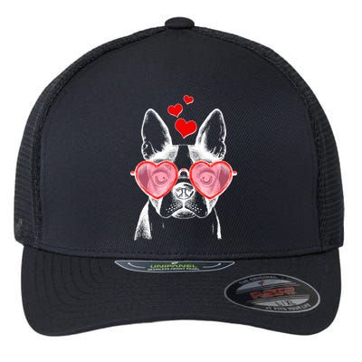 Cute Boston Terrier Flexfit Unipanel Trucker Cap