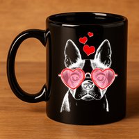 Cute Boston Terrier 11oz C Handle Ceramic Mug