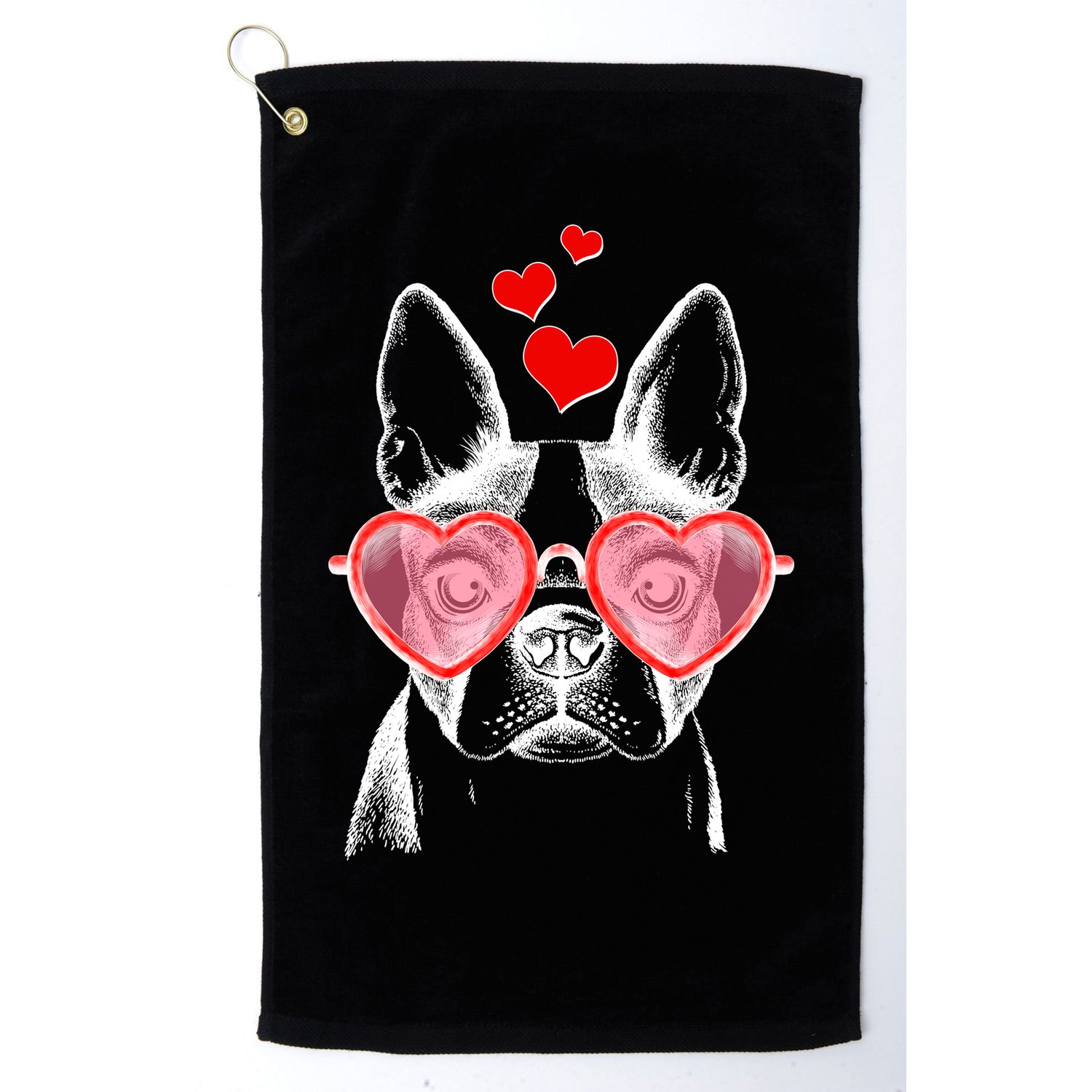 Cute Boston Terrier Golf Towel