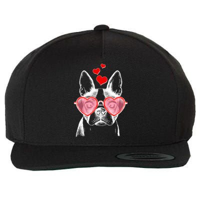 Cute Boston Terrier Wool Snapback Cap