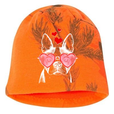 Cute Boston Terrier Kati - Camo Knit Beanie