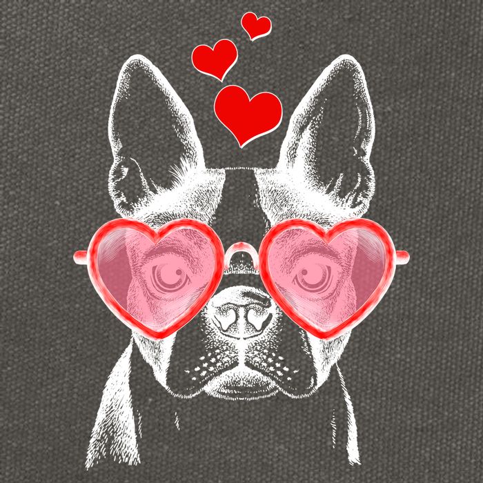 Cute Boston Terrier Cotton Canvas Backpack