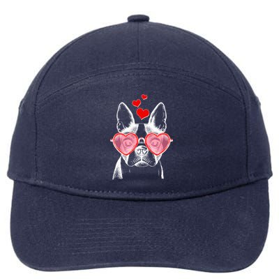 Cute Boston Terrier 7-Panel Snapback Hat