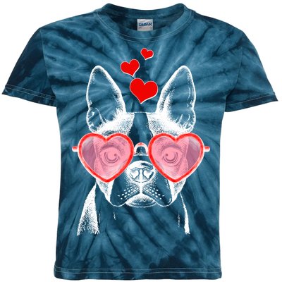 Cute Boston Terrier Kids Tie-Dye T-Shirt