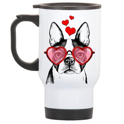 Cute Boston Terrier Stainless Steel Travel Mug