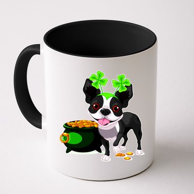 Cute Boston Terrier Shamrock St. Patrick's Day Mug