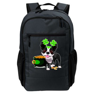 Cute Boston Terrier Shamrock St. Patrick's Day Daily Commute Backpack