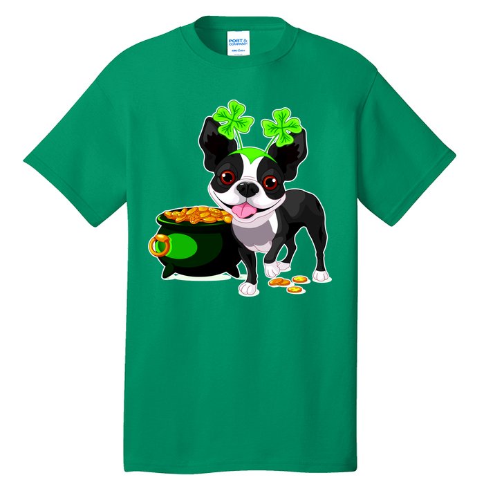 Cute Boston Terrier Shamrock St. Patrick's Day Tall T-Shirt