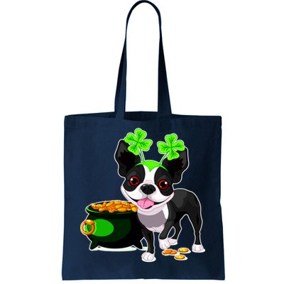 Cute Boston Terrier Shamrock St. Patrick's Day Tote Bag