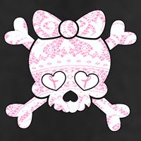 Cute Breast Cancer Bow Tie Skull 7 Panel Mesh Trucker Snapback Hat