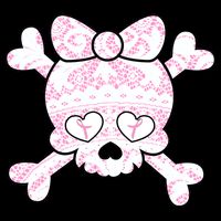 Cute Breast Cancer Bow Tie Skull Backpack