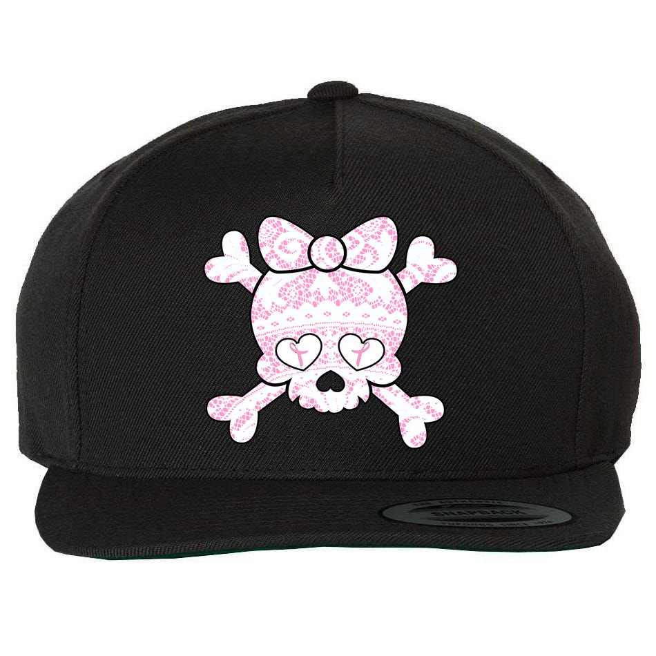 Cute Breast Cancer Bow Tie Skull Wool Snapback Cap