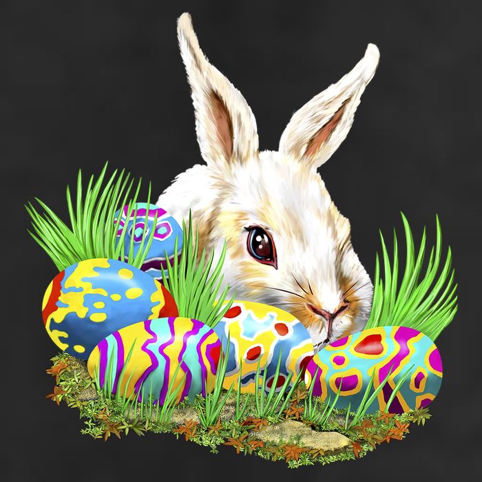 Cute Bunny with Easter Eggs Cool Comfort Performance Bucket Hat