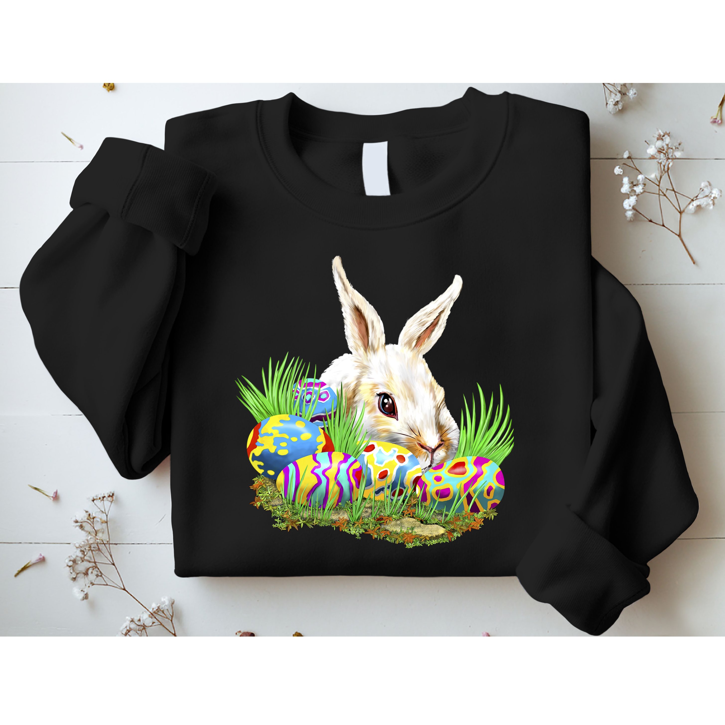 Cute Bunny with Easter Eggs Sweatshirt
