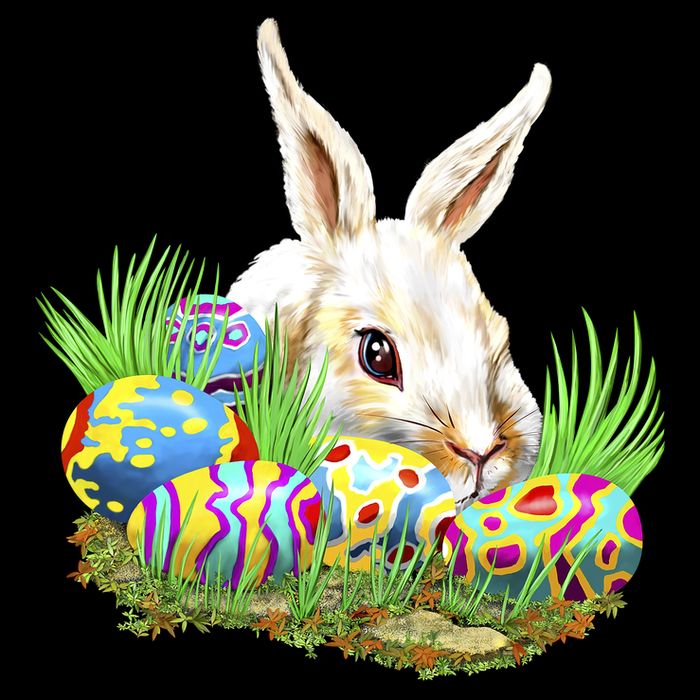 Cute Bunny with Easter Eggs Tall T-Shirt