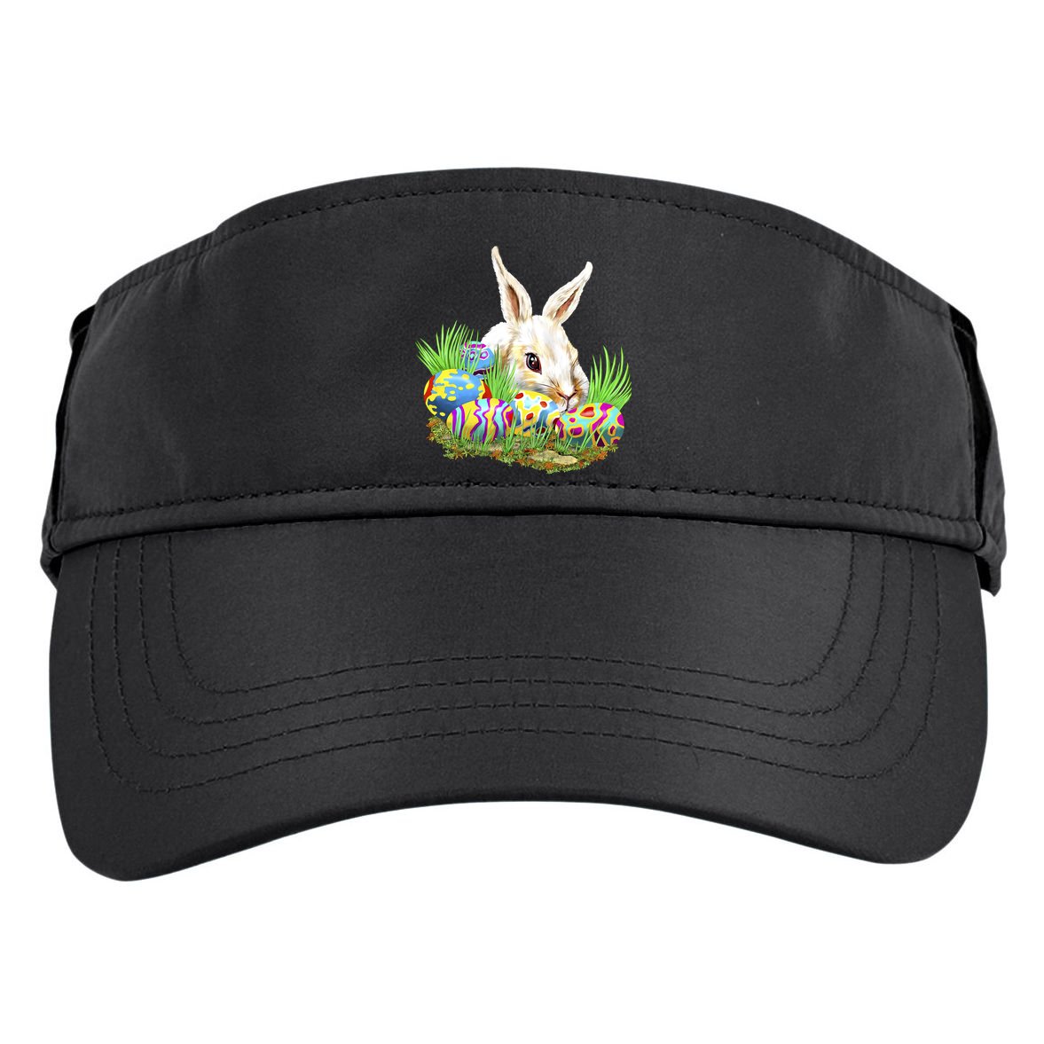 Cute Bunny with Easter Eggs Adult Drive Performance Visor