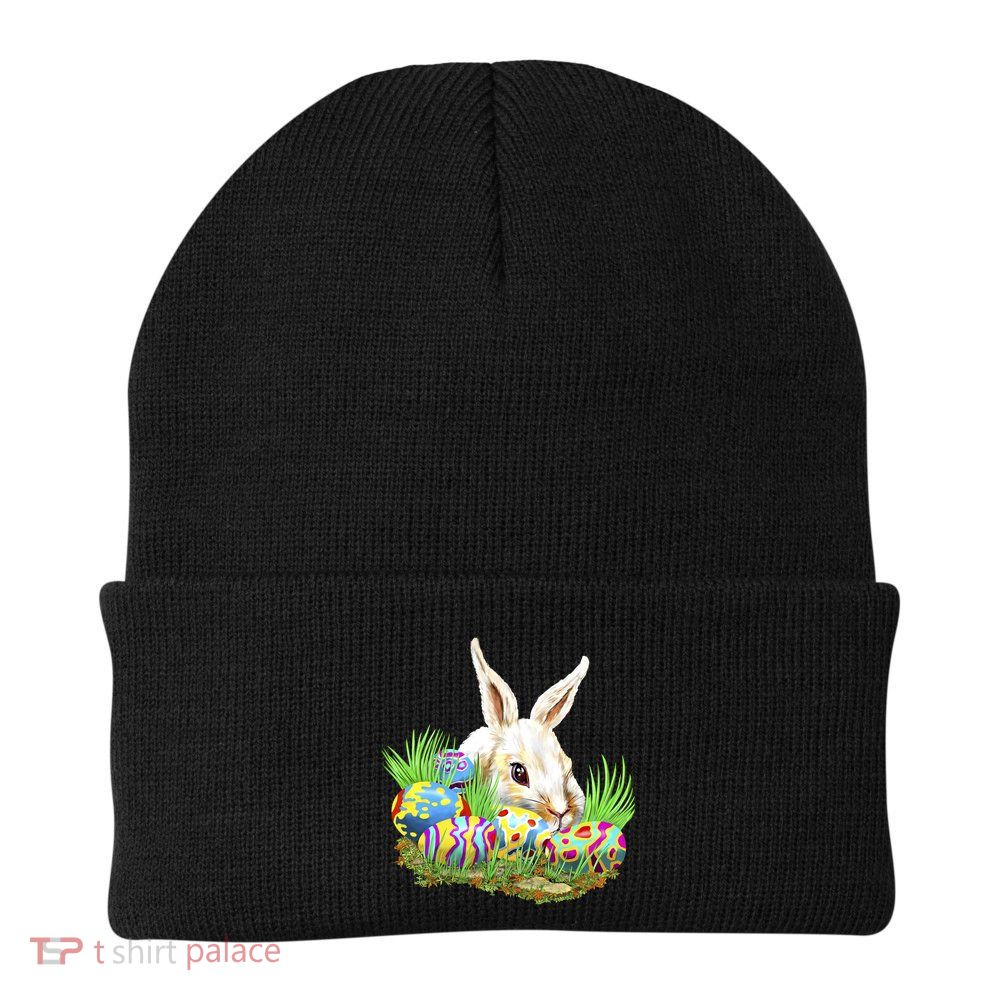 Cute Bunny with Easter Eggs Beanie