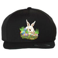 Cute Bunny with Easter Eggs Wool Snapback Cap