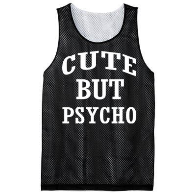 Cute But Psycho Funny Meme Mesh Reversible Basketball Jersey Tank