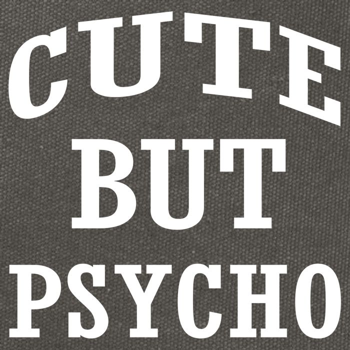 Cute But Psycho Funny Meme Cotton Canvas Backpack