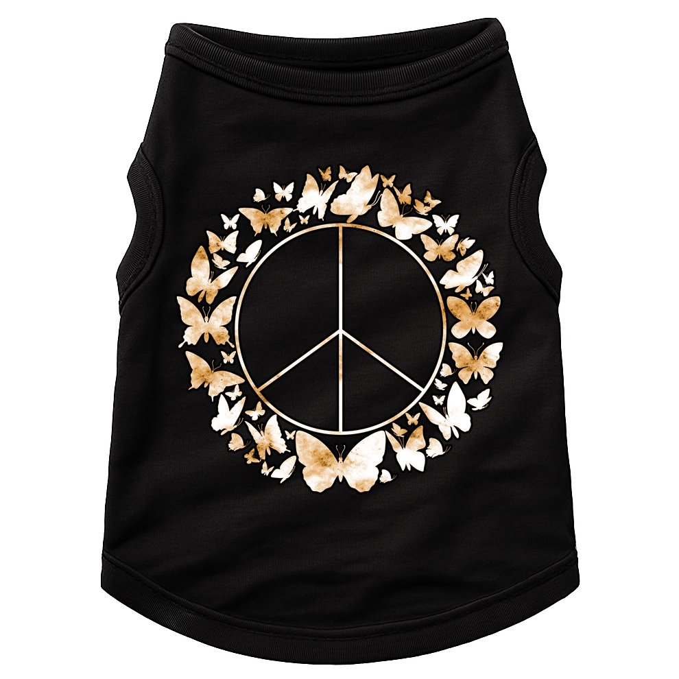 Cute Butterfly Peace Sign Doggie Tank