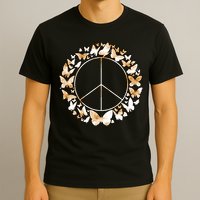 Cute Butterfly Peace Sign T-Shirt