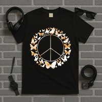 Cute Butterfly Peace Sign T-Shirt