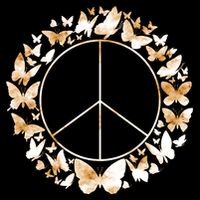 Cute Butterfly Peace Sign T-Shirt