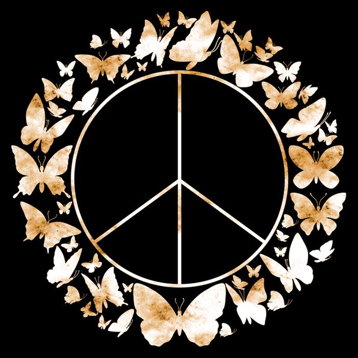 Cute Butterfly Peace Sign T-Shirt