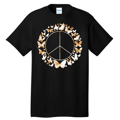 Cute Butterfly Peace Sign Tall T-Shirt