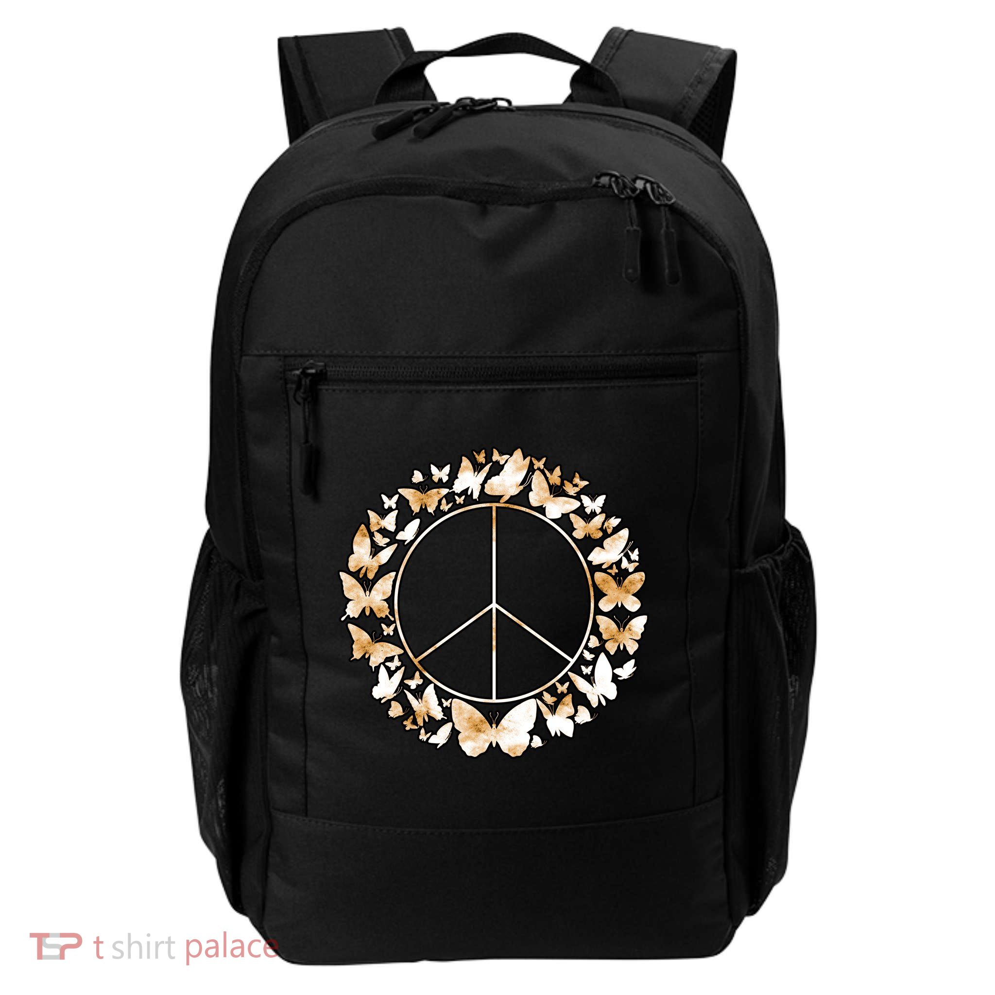 Cute Butterfly Peace Sign Daily Commute Backpack