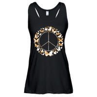 Cute Butterfly Peace Sign Ladies Essential Flowy Tank