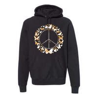 Cute Butterfly Peace Sign Premium Hoodie