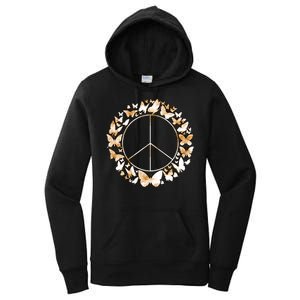 Cute Butterfly Peace Sign Women's Pullover Hoodie