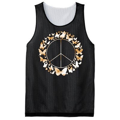 Cute Butterfly Peace Sign Mesh Reversible Basketball Jersey Tank