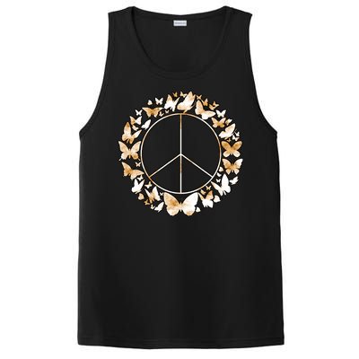 Cute Butterfly Peace Sign PosiCharge Competitor Tank