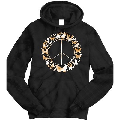 Cute Butterfly Peace Sign Tie Dye Hoodie