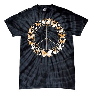 Cute Butterfly Peace Sign Tie-Dye T-Shirt