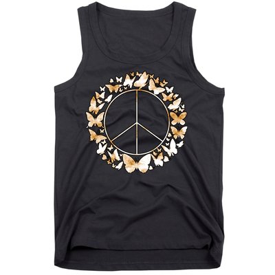 Cute Butterfly Peace Sign Tank Top