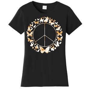 Cute Butterfly Peace Sign Women's T-Shirt