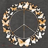 Cute Butterfly Peace Sign Vector Backpack