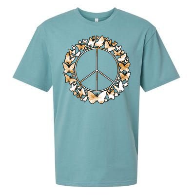 Cute Butterfly Peace Sign Sueded Cloud Jersey T-Shirt